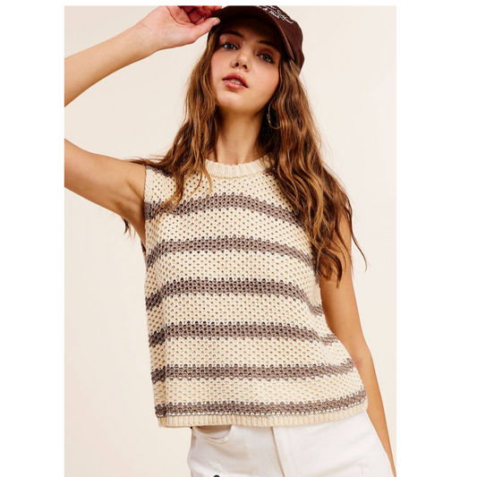 Stripe Spring Sweater Top