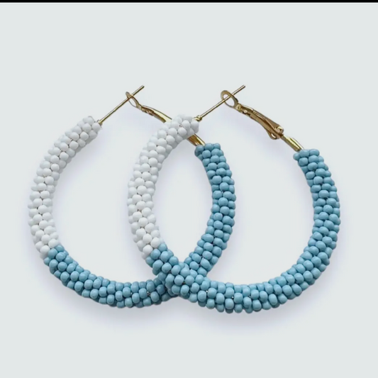 Seed bead hoops