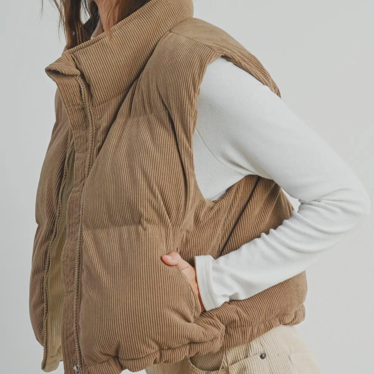 Corduroy Puff Vest