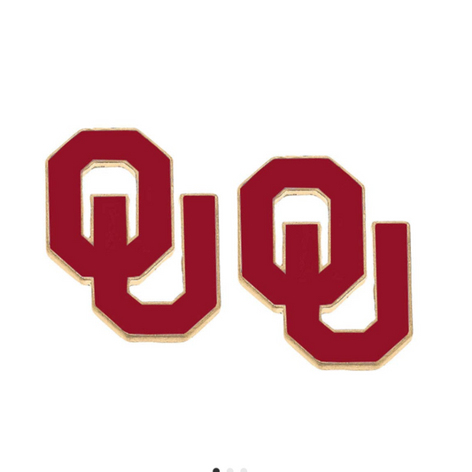 Oklahoma Sooners Stud Earrings