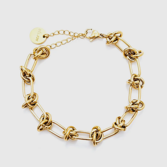 Gold Chain Knot Bracelet