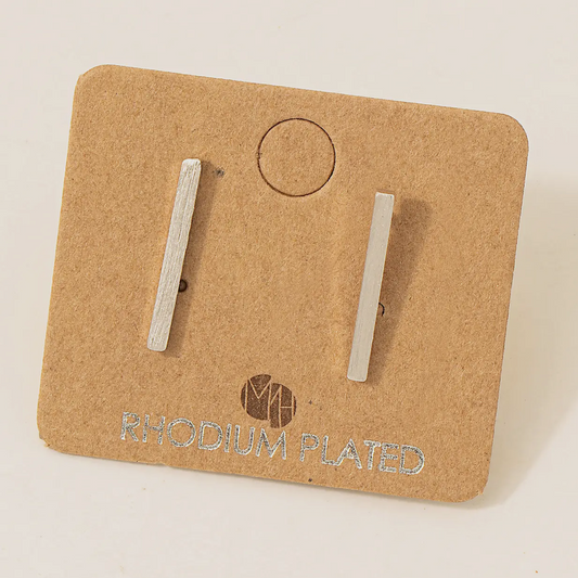 Dainty Bar Stud Earrings