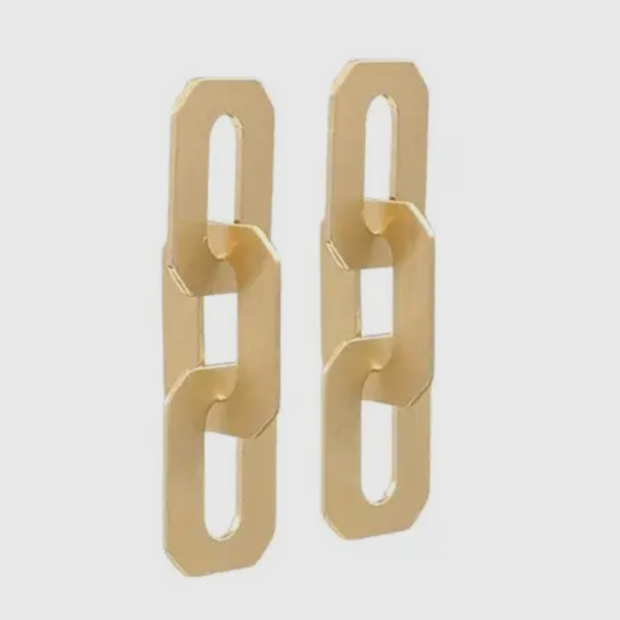 Chain link gold earrings