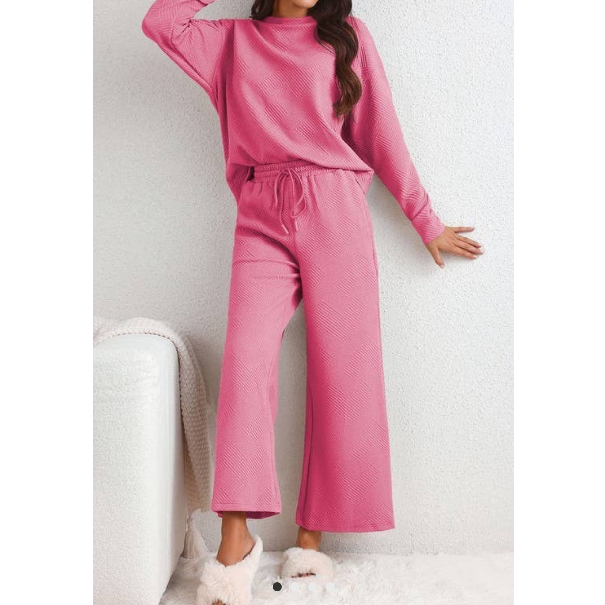 Ultra Loose Textured 2 pc Lounge Set