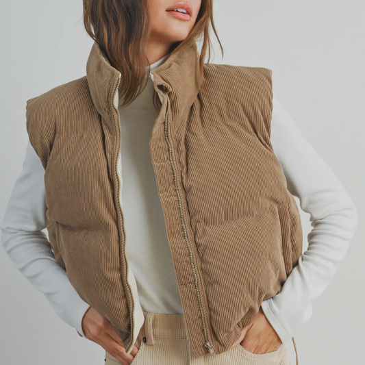 Corduroy Puff Vest