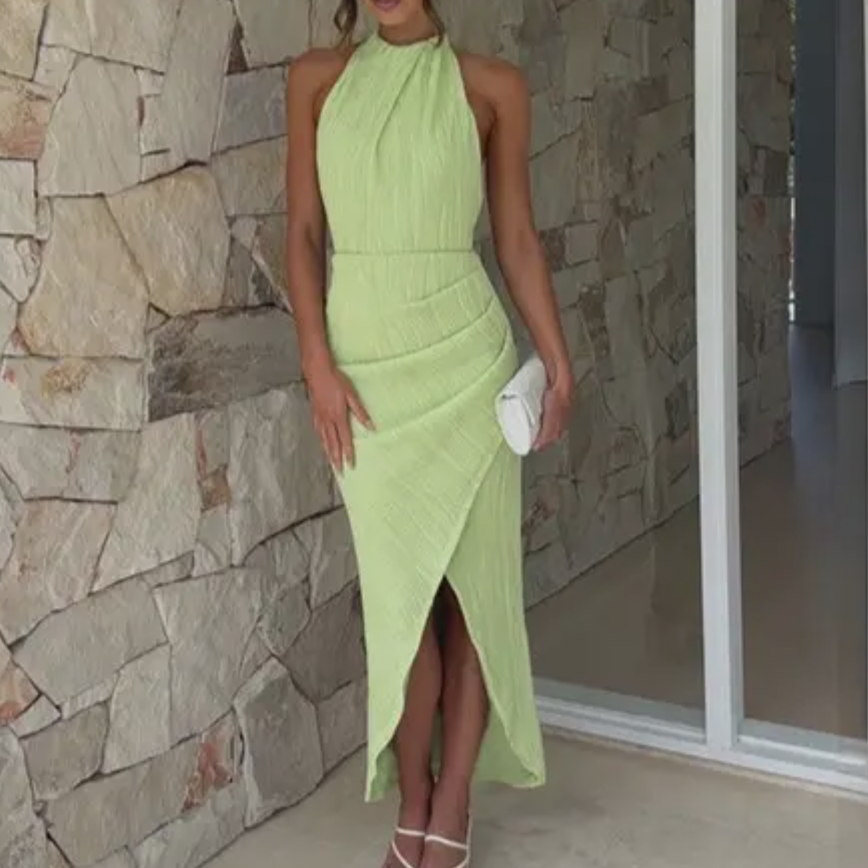 Lime Halter Dress